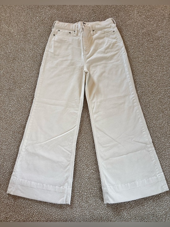 J. Crew Pants - J.Crew Ivory Corduroy High Rise Wide Leg Pants Size 29